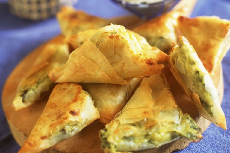 Filo Triangles Let's Eat Catering